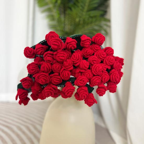 Crochet Rose Bouquet Blanket Handmade Flower Throw Blanket Crocheted Roses Blanket for Home Bed Couch Decor Anniversary Gift