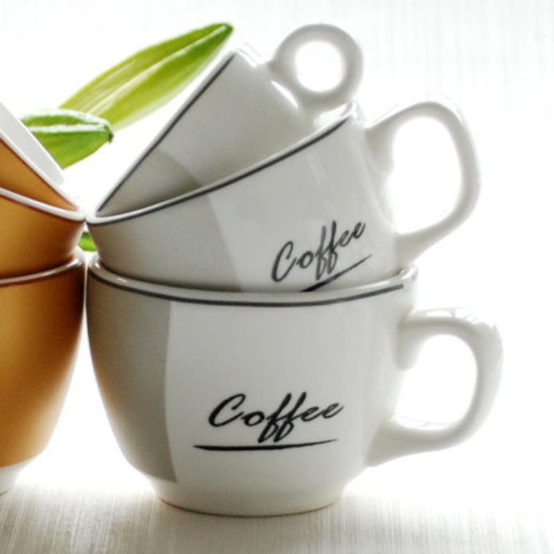 Set Creativo Tazza Opaca e Piatto Tazza in Ceramica, Tazzine da Caffè Espresso Specifiche Americane Tazze da Caffè Italiane, Tazza da Tè Pomeridiano 60ML/180ML/240ML