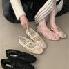 Vårspets Damer Mary Jane Skor Mode Slip-on Bekvämlighet Gatumode Mjuk Sula Dam Klänningsflats Skor
