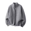 Unisex Knit Cardigan Sweater With Zipper Casual Long Sleeve Jacket Youth Fashion