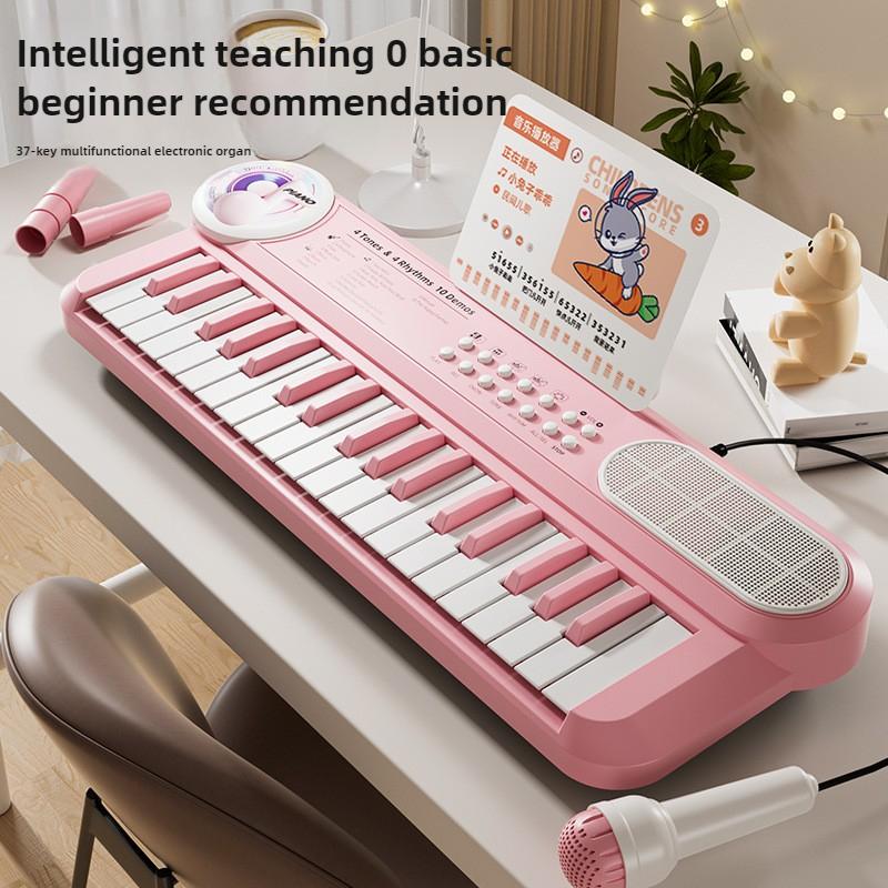 37 Key Children Electronic Keyboard With Microphone Baby Montessori Educational Toy Musical Instrument Kids Paly Music Piano Toy