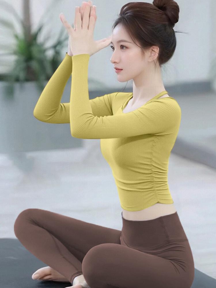 2025 Women's High-End Autumn/Winter Yoga Set with Built-in Bra – Perfect for Pilates and Fitness