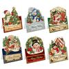 DIY Diamond-Painted Paper Christmas/Angel/Castle Pattern Greeting Cards and Postcards, Christmas Gifts