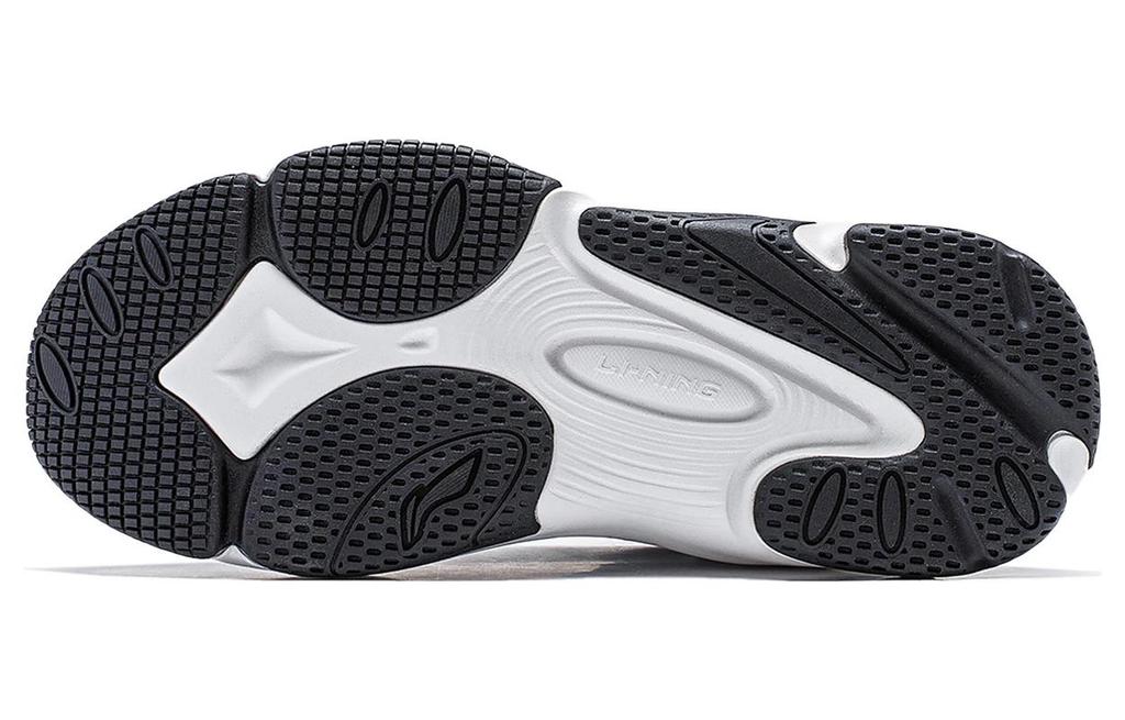 Li Ning Wing Style Cushioning Slip Resistant Abrasion Resistant Support Low Top Casual Shoes Women's Black White AGCT462-3