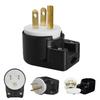 Nema 5 - 15P Plug 15A 125V 90 Degree Swivels Plug 15A 125V T Blade Connectors for Electrical Wiring Projects