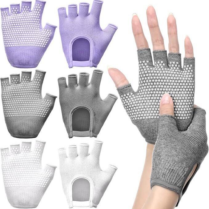 Hollow Anti-Slip Sweat-Absorbing Yoga Gloves
