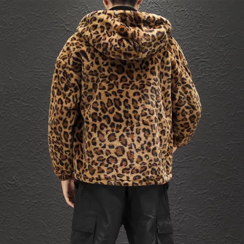 Veste à imprimé léopard automne/hiver 2024 Veste ample et confortable en coton rembourré Veste chaude d'automne pour hommes et femmes à la mode