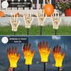Halloween Outdoor Decoration Solar Lights Lighted Skeleton Hands Stakes Waterproof Skull Solar Garden Lights for Garden Decor