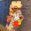 Kawaii Miffy Rabbit Keychain Doll Cutegirlish Anime Cartoon Creative Rope Weaving Keychain Schoolbag Couple Gift