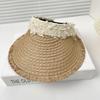 UV Protection Empty Top Straw Hat Woven Straw Folding Sunshade Hat Sunscreen Hat  Beach Vacation