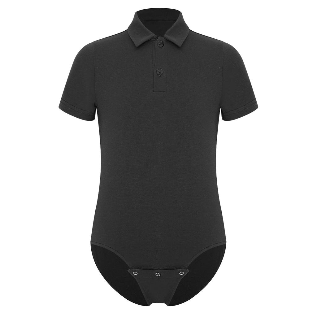 Kids Adaptive Triangle Romper Bodysuit Lapel Short Sleeve Buttons Daily Wear Outings Sleep Jumpsuit