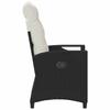 Garden Chair 2 Pcs Black and Cream 56 X 60 X 112 Cm
