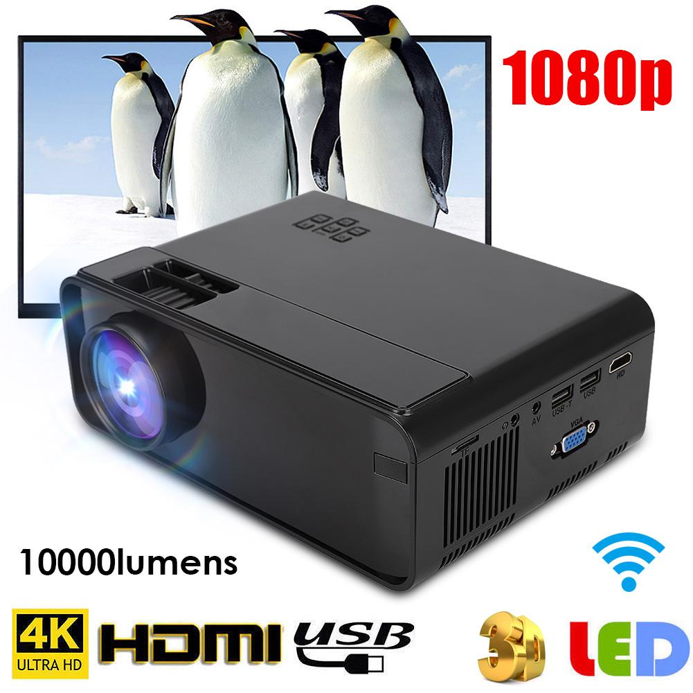 

Мини HD двойной USB HDMI 1080P светодиодный проектор(Стандартная версия 480p) черный AU PLUG