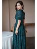 2025 V-Neck French Retro Summer Dress - Slimming A-Line Puff Sleeve Princess Style