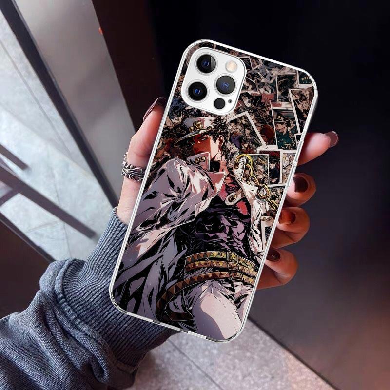 JoJo's Bizarre Adventure Kujo Jotaro Phone Case For iPhone 17 Air 11 13 Mini 14 15 Plus 16 12 Pro Max 16E SE 7 8 Pattern Soft TP