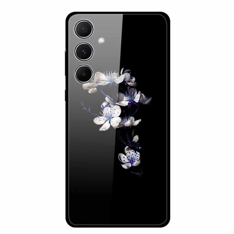 Kreative Landschaftsmalerei Gehärtetes Glas Handyhülle für Samsung A55 5G