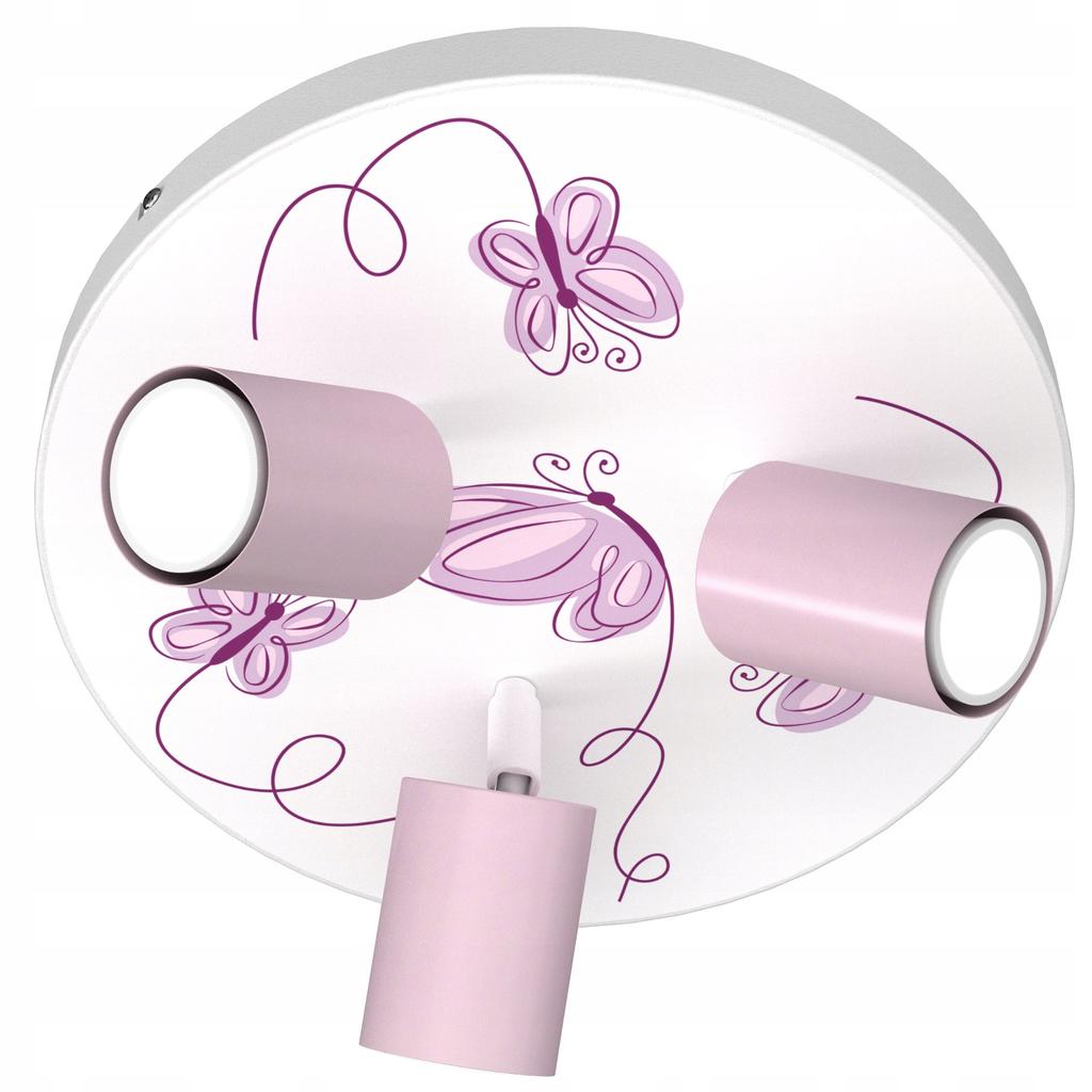 Children's Ceiling Lamp for a Girl Butterflies Led Polish Lamp Gu10