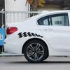 Car sticker personalized sticker grid flag wheel hub decoration waterproof front and rear insurance wheel arch car sticker parts