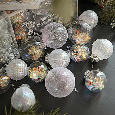 Christmas Ball Transparent Hangable Decoration Christmas Balls Pendants For Shopping Mall Bedroom Window Store Home Holiday