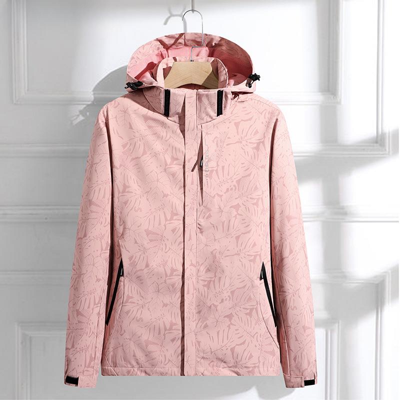 New spring and autumn thin outdoor sports mountaineering jacket hooded removable waterproof breathable jacket