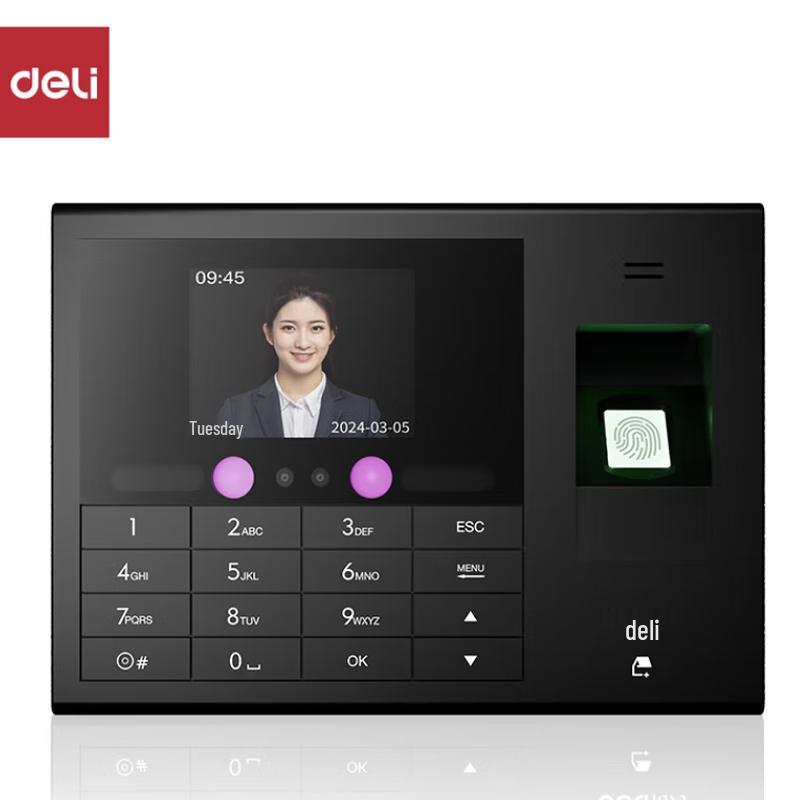 Deli 3765CNPRO Fingerprint and Facial Recognition Time Attendance Machine