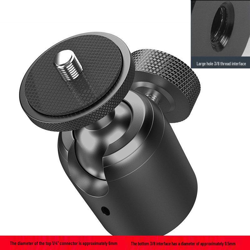 Universal Metal Ball Head Tripod Accessory for DSLR & Phone Holder, Fishing Light, Live Streaming Bracket