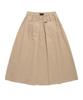 Lee Corduroy Flare Belted Skirt Beige