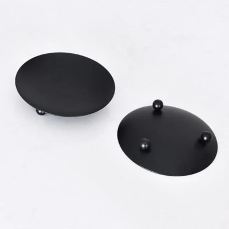 Järn Svart Guld Ljusstaksbricka Bas Bröllopsfest Högtid Bankett Dekorativ Ljusstake Konst Gåva Kopp Ljus Tillbehör