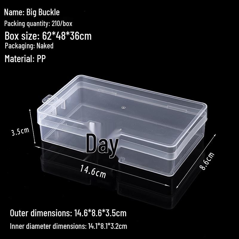 

Large Transparent Plastic Storage Box with Lid for Gear, Stationery & Cards 14.6*8.6*3.5CM