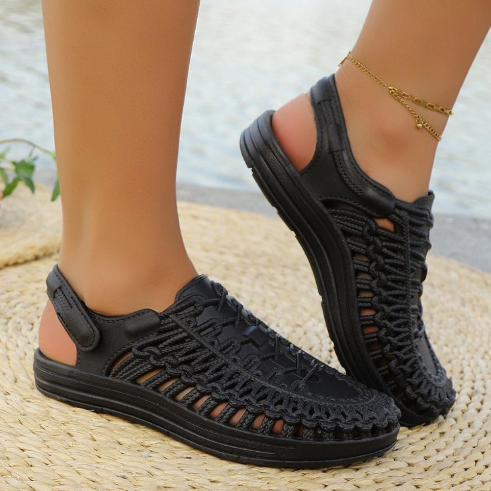 Fashion 2025 NEW Women's Thick Sandals Summer Outdoor Fashion Ins Anti-Slip Soft Bottom Beach Sandals Open-Toe Comfortable