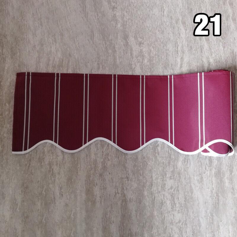 Tendalino Ondulato Impermeabile Tenda Parasole Tenda da Patio Sostituzione Banner Negozio Telo Tenda Parasole Durevole Strisce Grigio Beige