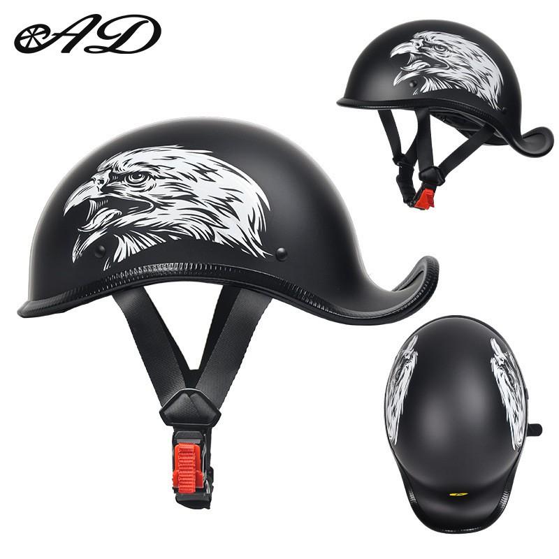 3C Certified Retro-Style Half Motorcycle Helmet Men Women ABS Shell Universal Fit Summer-Friendly Open Face Design