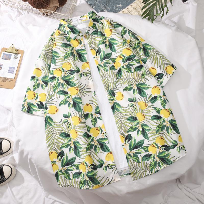 

Hawaii Floral Short Sleeve Men s Trendy Loose Summer Shirt - Hong Kong Yuppie Style XL