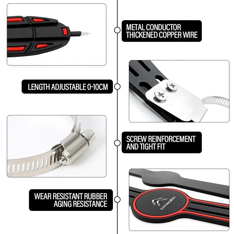 1Pcs Car Anti-static Belt Grounding Car Safety Driving Tools For Citroen berlingo xsara picass Car styling C2 C3 C4 C5 X7 anw123