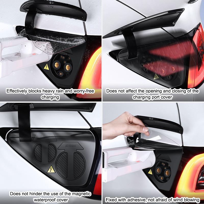 For Model 3 Y Highland Juniper 2021-2025Charger Port Cover Outdoor Rainproof Protection Dustproof Covers Accessory