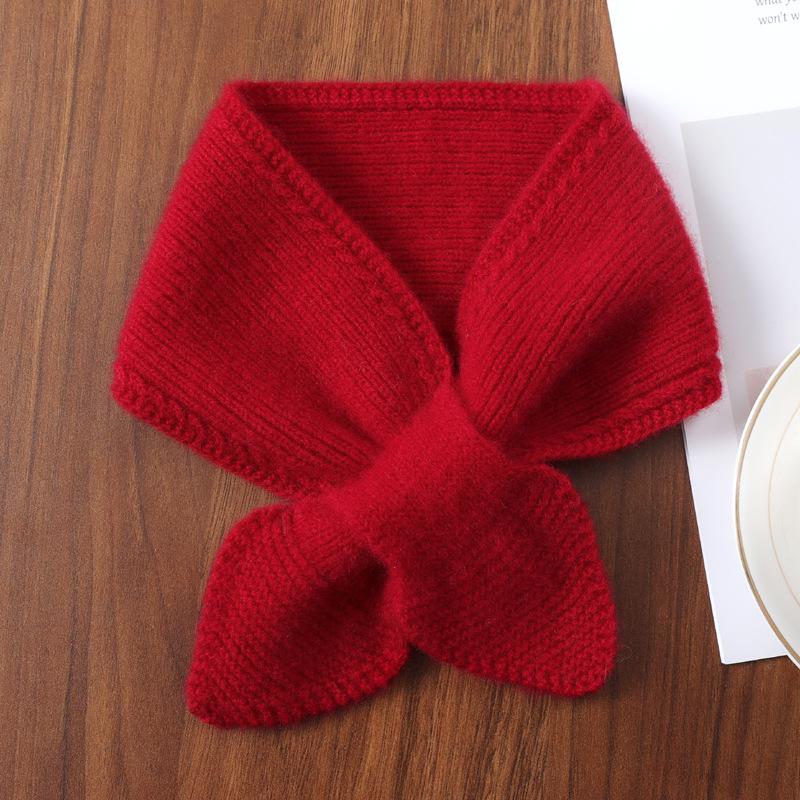 Autumn Winter Scarf Minimalist Solid Color Knitted Small Scarf Winter Neck Scarf Outdoor Skiing Gifts For Women Outdoor Cycling