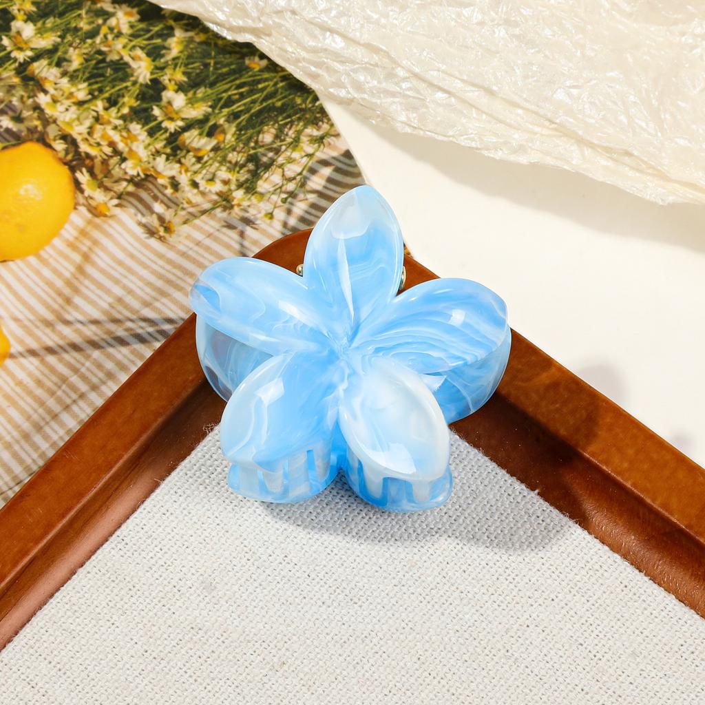 Hawaiianische Farbverlauf Haarspangen Marmor Blume Haarklammern Frauen Kleine Größe Mode Kopfschmuck Haarnadel Krabbe Haarspange Haaraccessoires
