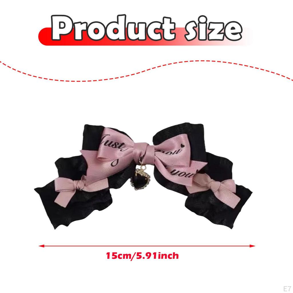 2PCS Lolita Bow Hair Clips Barrettes Cosplay Accessories Fashion Anime Gothic