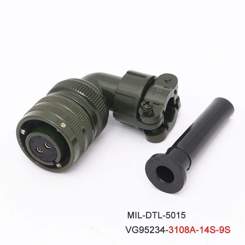 14S-9S 14S-9P Aviation Plug Servo Motor Connector MIL-DTL-5015 VG95234 MS3108A MS3106A MS3102A MS5015 MS3100A MS3101A 14-9S 14-9