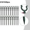 5 20 Pcs Green Garden Hose Guide Stakes 1 Inch Plastic Holder For Irrigation System Plant Safety And Outdoor Lawn Organization