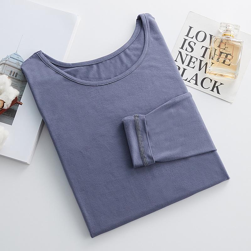 

Жіноча приталена модальна футболка з круглим вирізом і довгими рукавами – однотонний універсальний осінній топ M