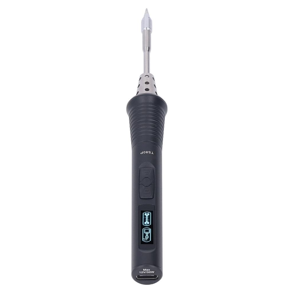 Portable Electric Soldering Iron Digital Display Adjustable Temperature Solder Kit 30W 100‑240V EU Plug