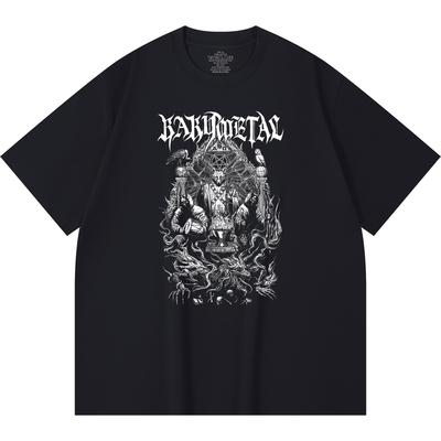 230 Gsm 100% Cotton Heavy Metal T-Shirt  Rock Band Popular Music Print Unisex Heavy Cotton T Shirt