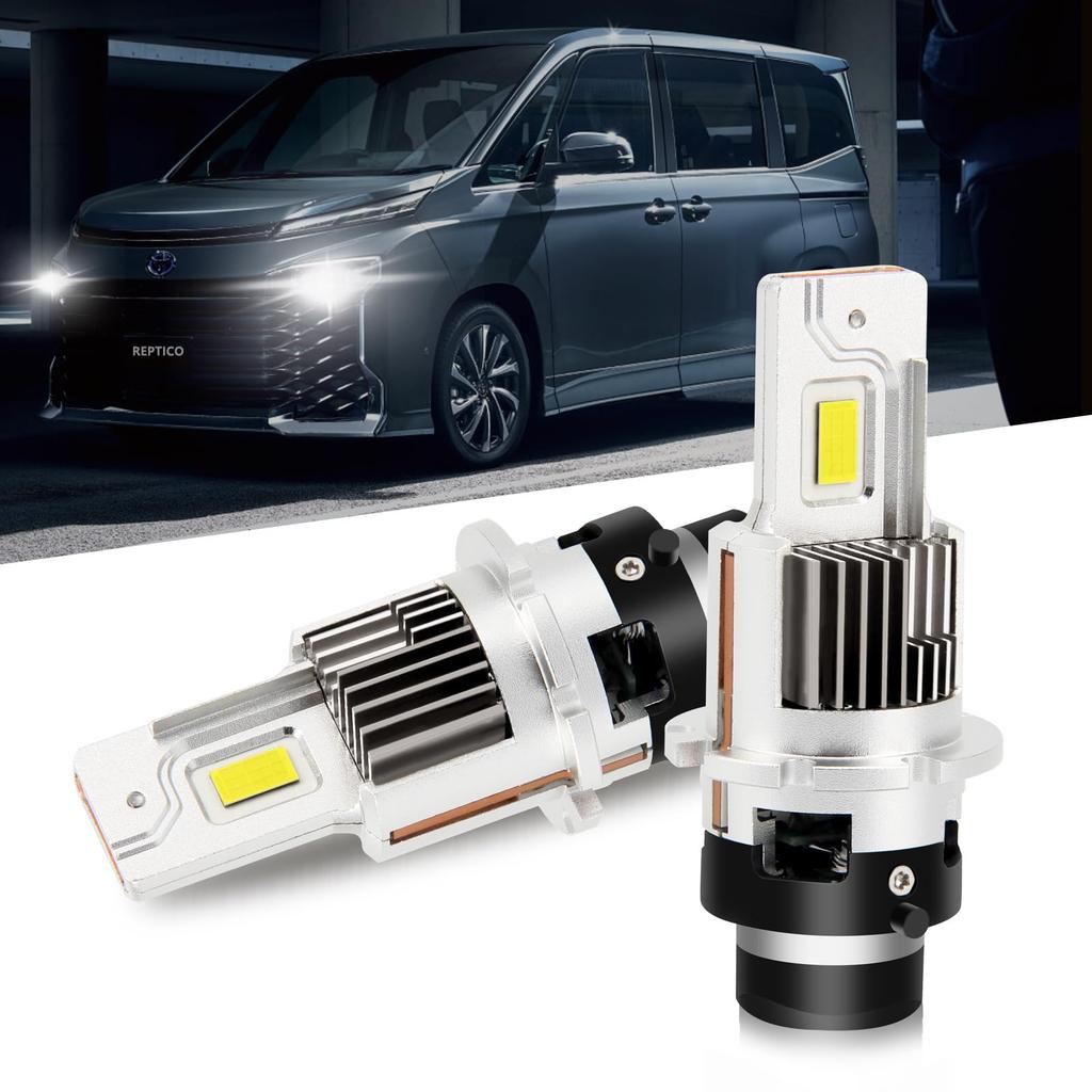 REPTICO D2R LED New Vehicle Inspection with Rear No Wiring Quick Super 6000K 28000k Cantera Compatible with 12V Includes Cooling Reflector Pack of 2