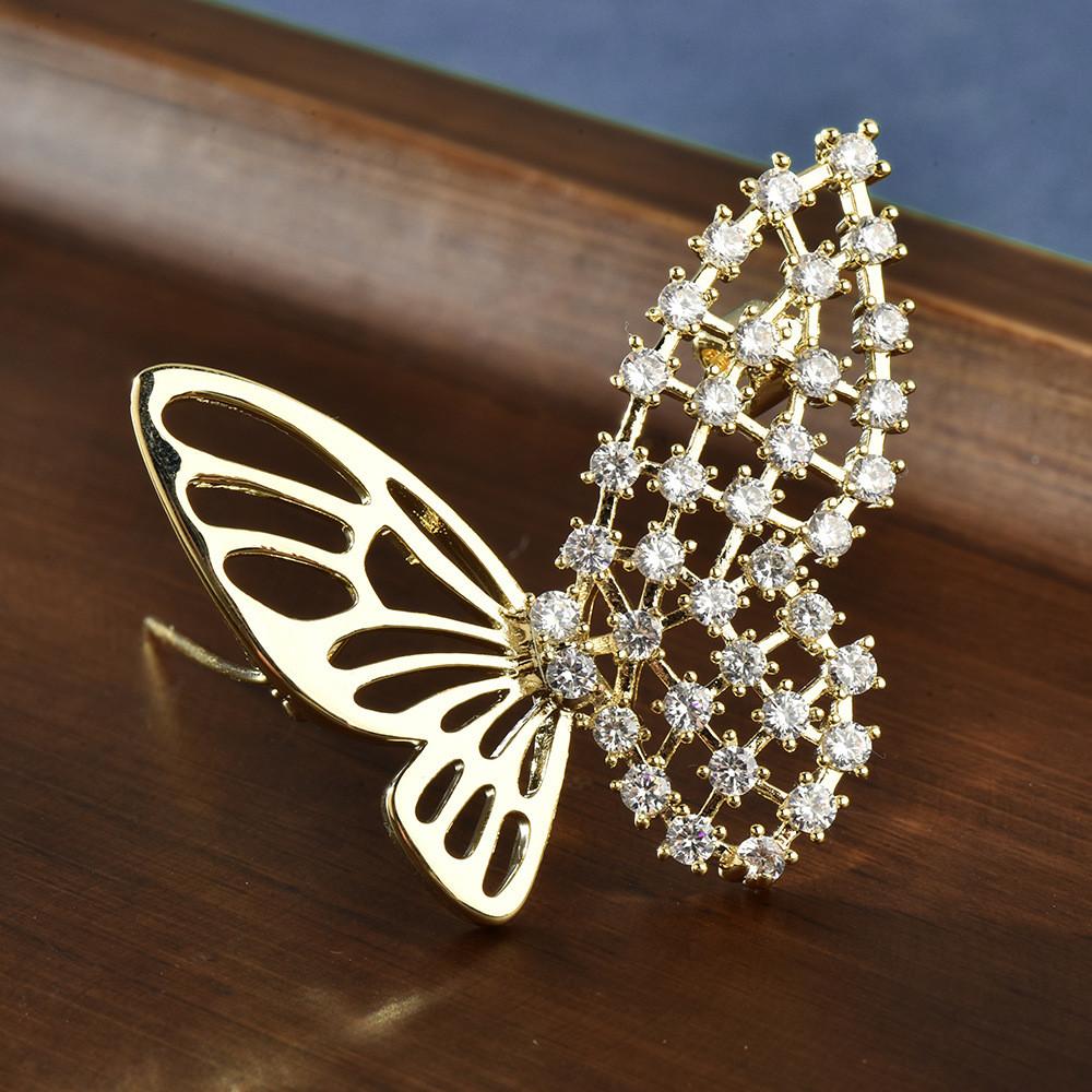 Butterfly Pin For Women With Hollow Metal Design Perfect For Fall Winter Outerwear Accessory