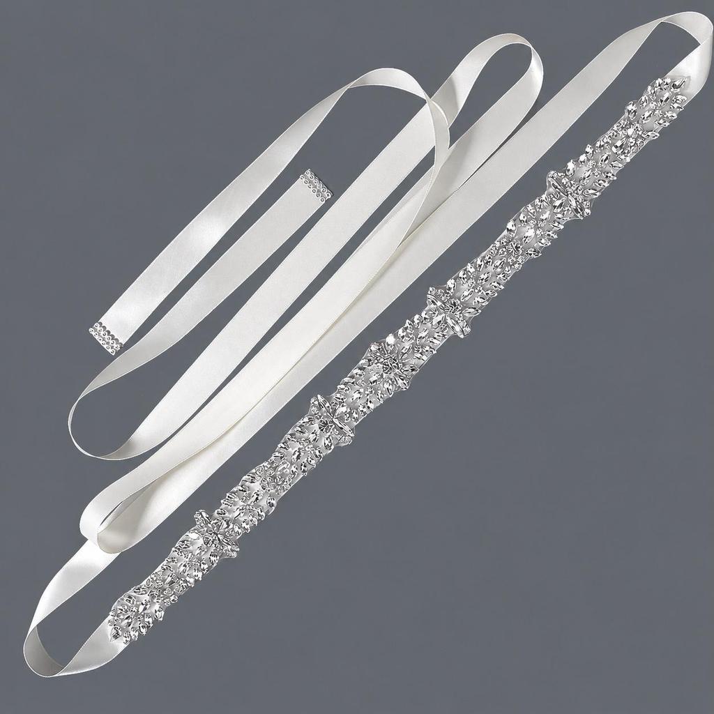 Elegant Silver Rhinestone Wedding Belt – Versatile High-End Dress Accessory for Fashion Shows and Performances
