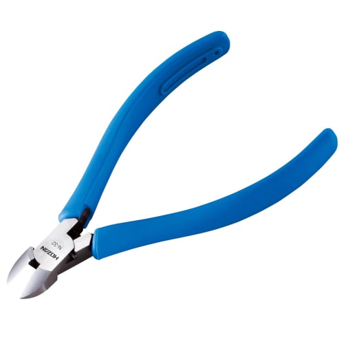 HOZAN Miniature Nippers N-32 for Cutting Thin Copper Wire with Fatigue-Reducing Coil Spring