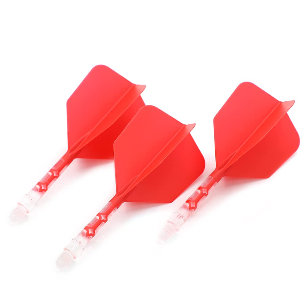 CUESOUL ROST T19 Integrated Flight Big Wing Shape - Red with White Ice Shaft, 3-Piece Set (CS-AK572M)