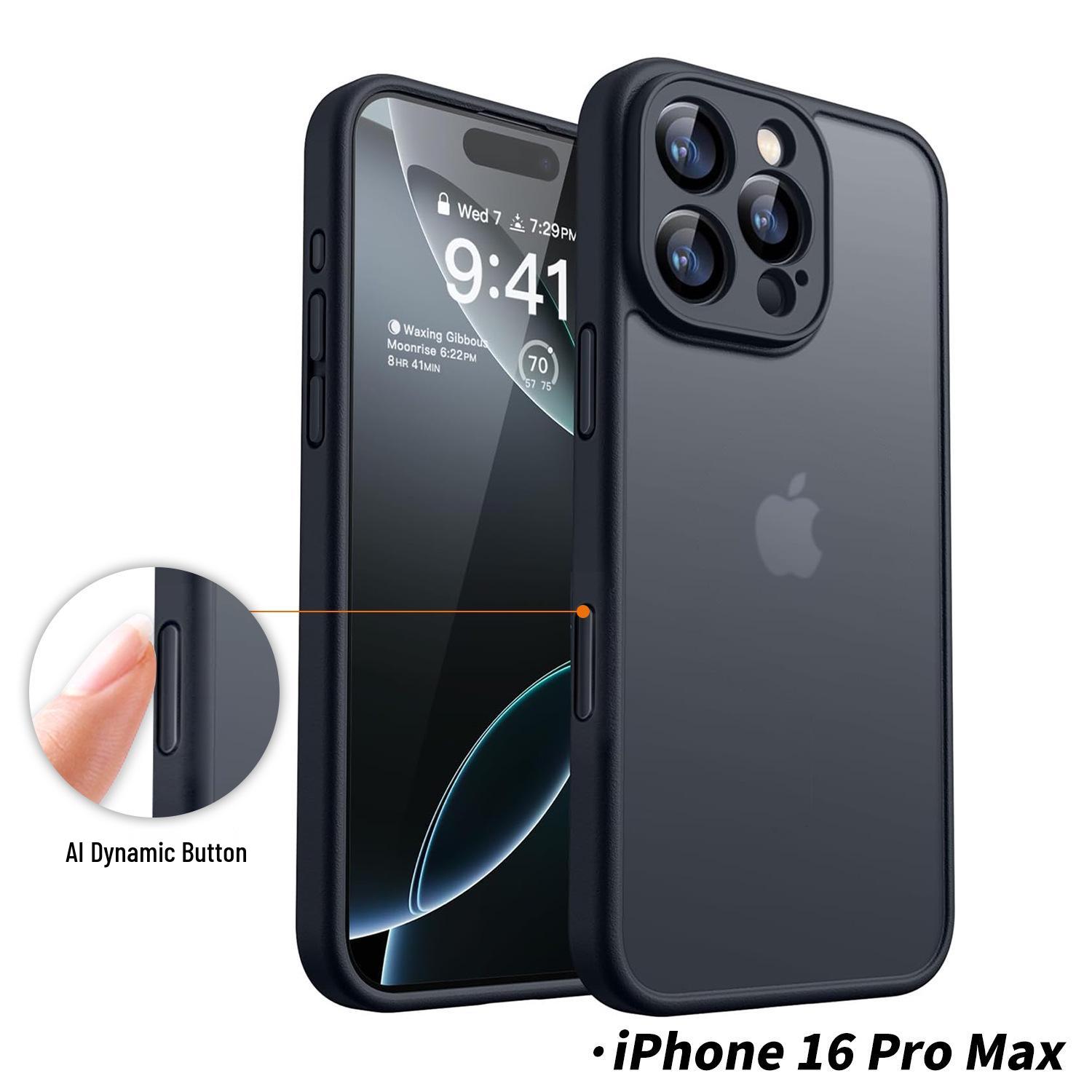 

Apple iPhone 17 Pro Max Magnetic Skin-Feel Frosted Case with Touch Buttons iPhone 13