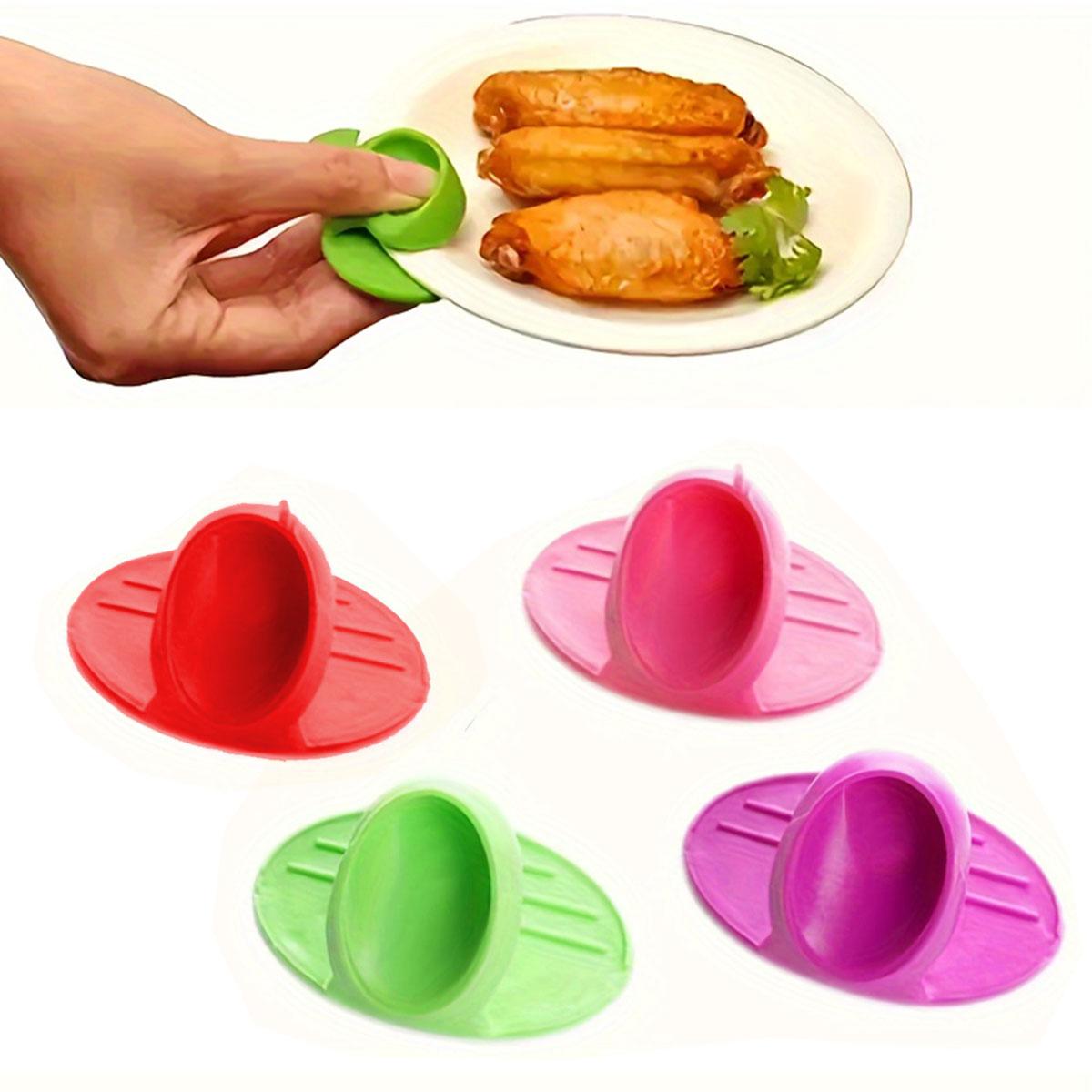 

4pcs Silicone Finger Cots For Kitchen, красный